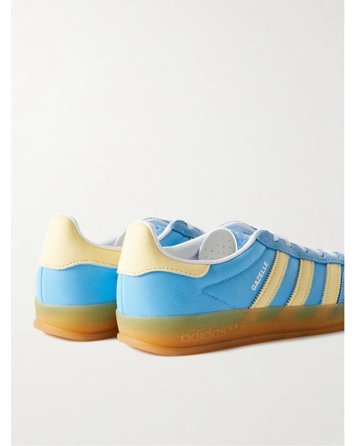 Adidas Originals Gazelle Indoor Sneakers aus Shell mit Besätzen aus Veloursleder und Leder in Blue für Herren