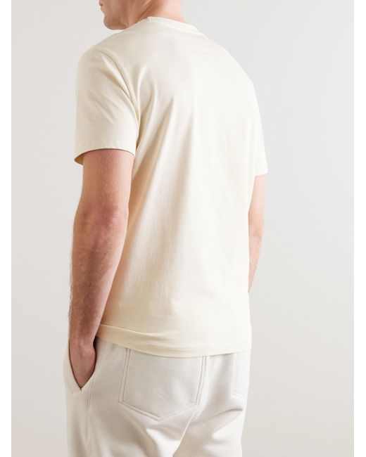 Kingsman Natural Logo-embroidered Pima Cotton-jersey T-shirt for men