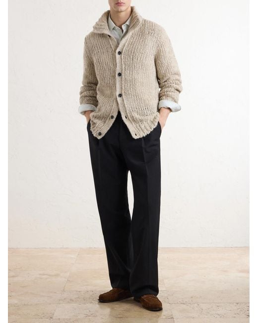 Barena Natural Alpaca, Wool And Linen-Blend Cardigan for men