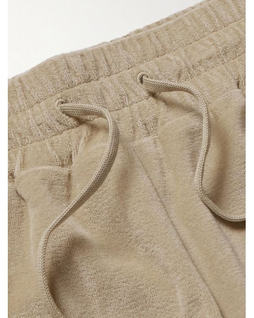 Loro Piana Natural Straight-leg Cotton And Silk-blend Chenille Drawstring Bermuda Shorts for men