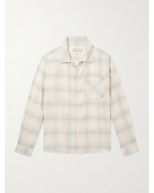 Remi Relief Natural Viera Checked Wool-Blend Flannel Shirt for men