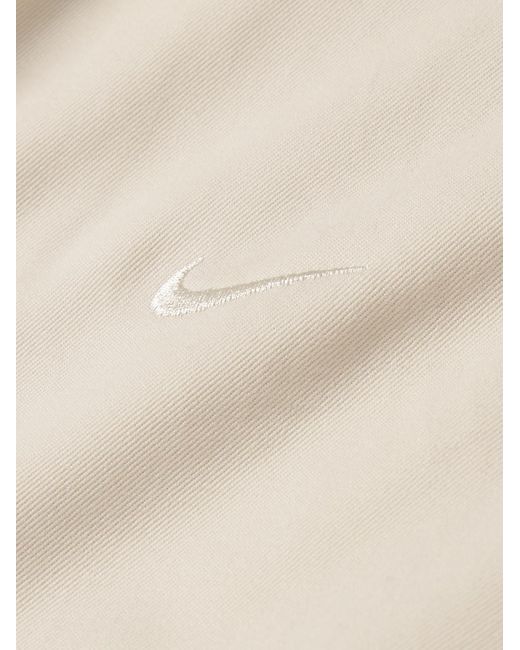 Nike Natural Logo-embroidered Cotton-twill Harrington Jacket for men
