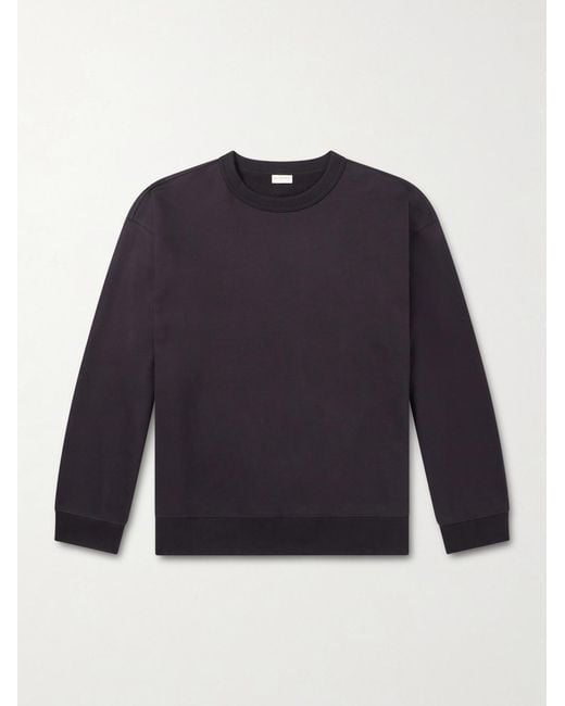 Dries Van Noten Blue Cotton-Jersey Sweatshirt for men