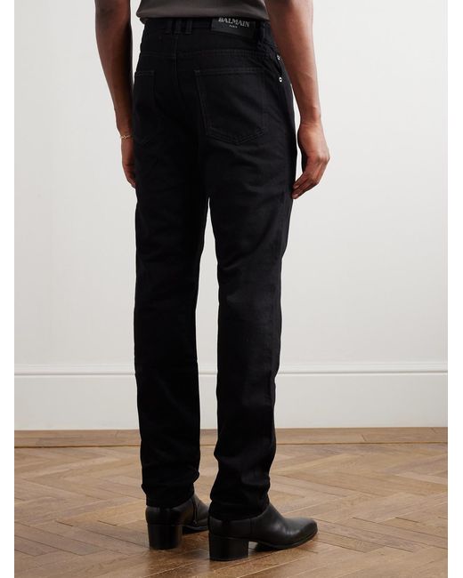 Balmain Black Straight-Leg Jeans for men