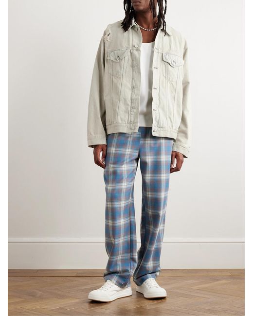 Acne Natural Distressed Denim Jacket for men