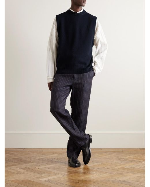 Rohe Blue Wool And Cashmere-blend Vest for men