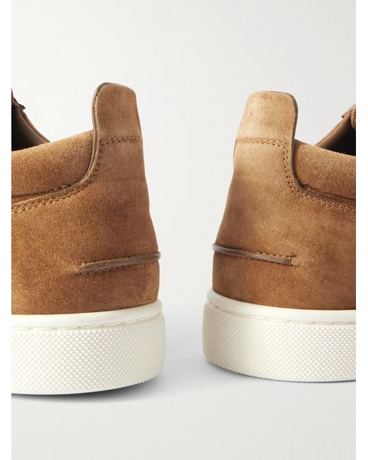 Christian Louboutin Brown St Louis Low-Top Leather Trainers for men