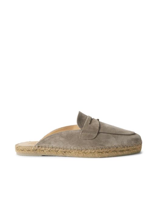Castaner Gray Nando Suede Backless Espadrilles for men