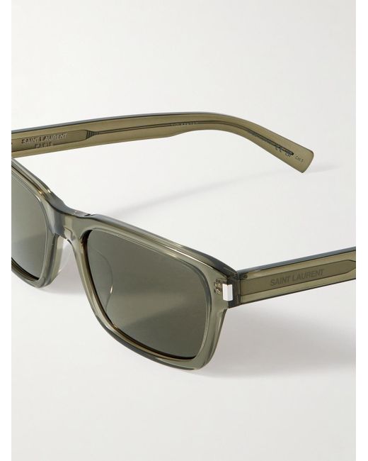 Saint Laurent New Wave Sonnenbrille mit rechteckigem Rahmen aus Azetat in Green für Herren