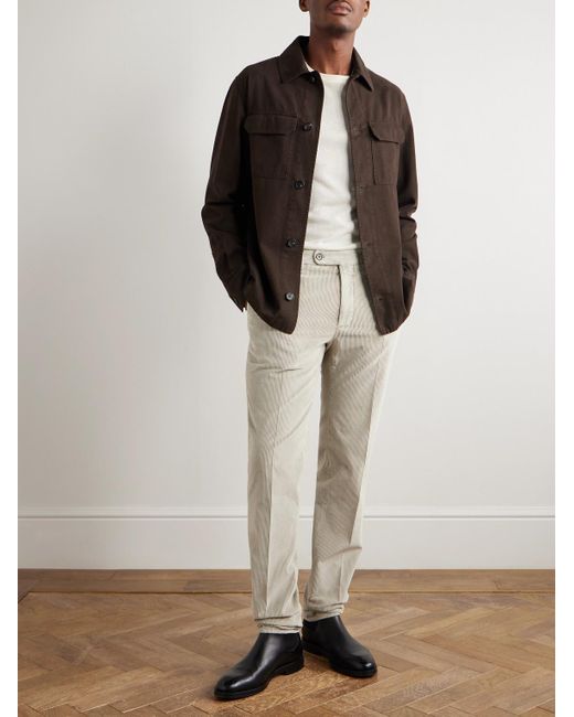 Slowear Natural Incotex Straight-Leg Cotton-Blend Corduroy Trousers for men