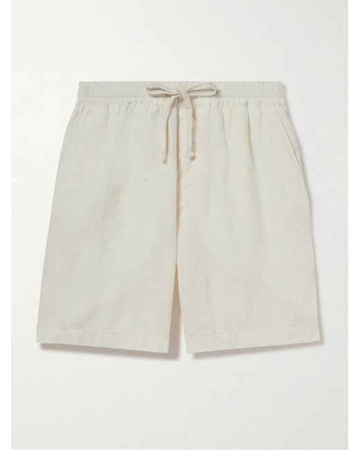 Altea Natural Samuel Straight-leg Linen Drawstring Shorts for men