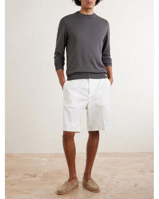 Altea Gray Cotton And Cashmere-Blend Sweater for men