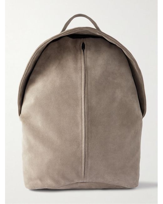 Fear Of God Brown Leather-trimmed Suede Backpack for men
