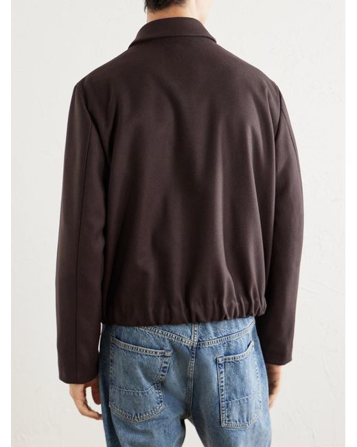 Barena Brown Wool-blend Felt Blouson Jacket for men