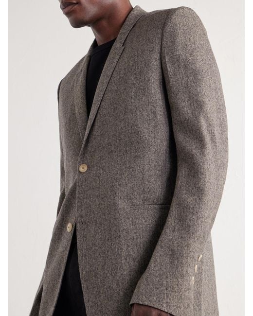 Rick Owens Gray Concordian Wool Blazer for men