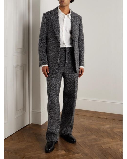 Zegna Gray Straight-leg Wool And Cashmere-blend Suit Trousers for men
