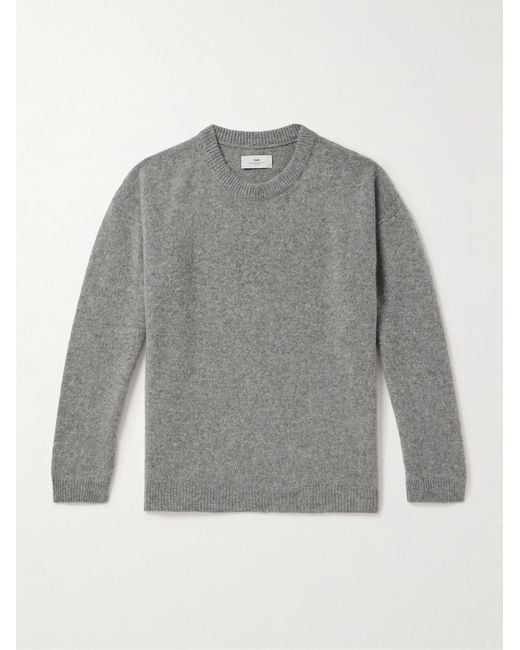 SSAM Gray Brushed Cashmere Sweater for men