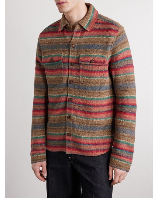 RRL Multicolor Matlock Striped Linen And Silk-Blend Shirt for men