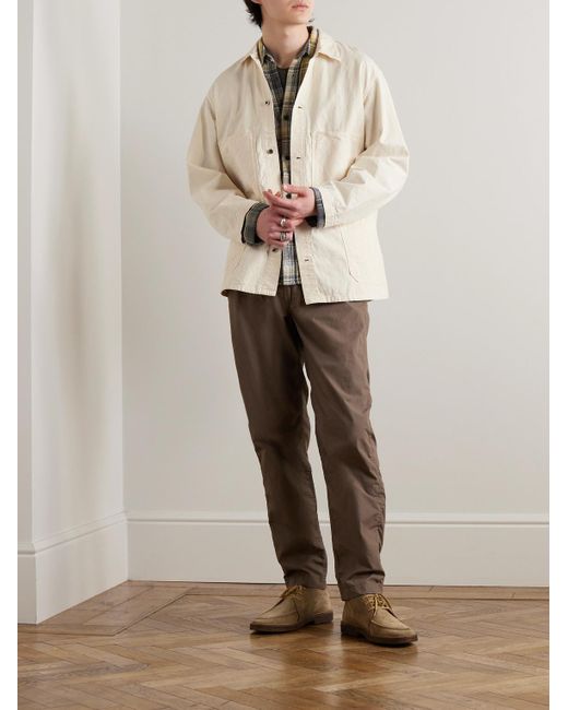 Orslow Natural Cotton-twill Overshirt for men