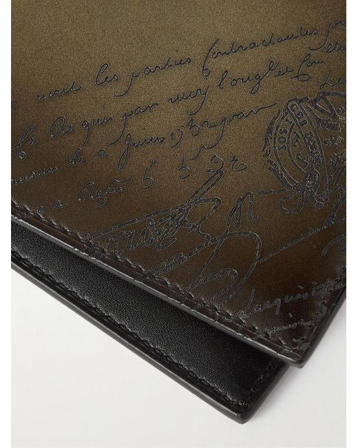 Berluti Natural Makore Neo Scritto Venezia Leather Billfold Wallet for men