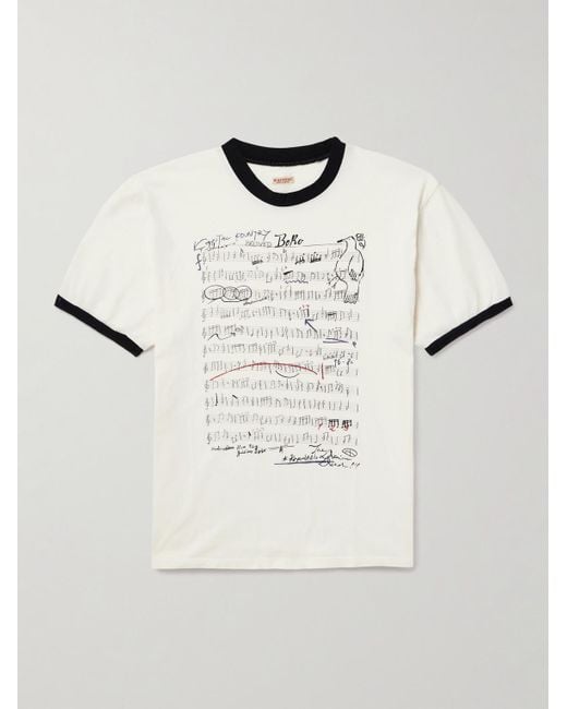 Kapital Natural Boro Elegy Printed Cotton-Jersey T-Shirt for men
