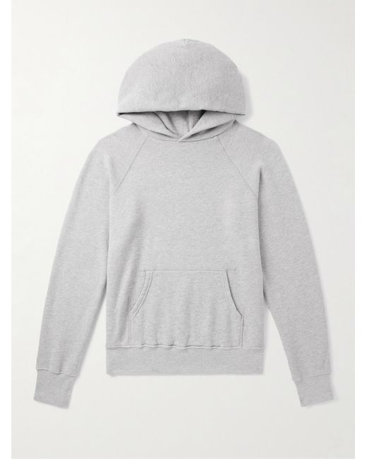 Les Tien Gray French Terry Cotton-jersey Raglan Hoodie for men