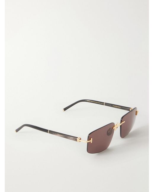 Tom Ford Metallic Square-frame Titanium And Acetate Sunglasses for men