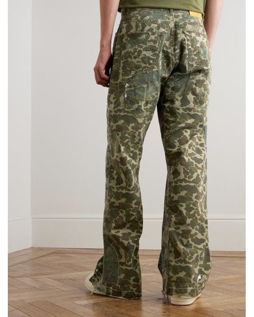 GALLERY DEPT. Green Venura Straight-leg Patchwork Camouflage-print Cotton-canvas Trousers for men