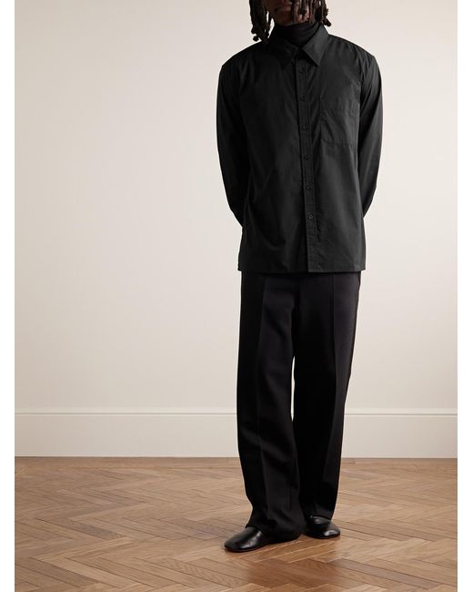 Nili Lotan Black Finn Cotton-Poplin Shirt for men