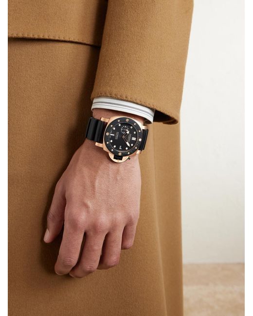 Panerai Black Submersible Quarantaquattro Automatic 44mm Goldtechtm Orocarbo And Rubber Watch for men