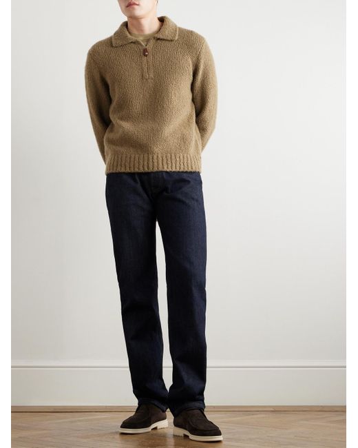 Loro Piana Natural Folecchio Cashmere And Silk-Blend Half-Zip Sweater for men
