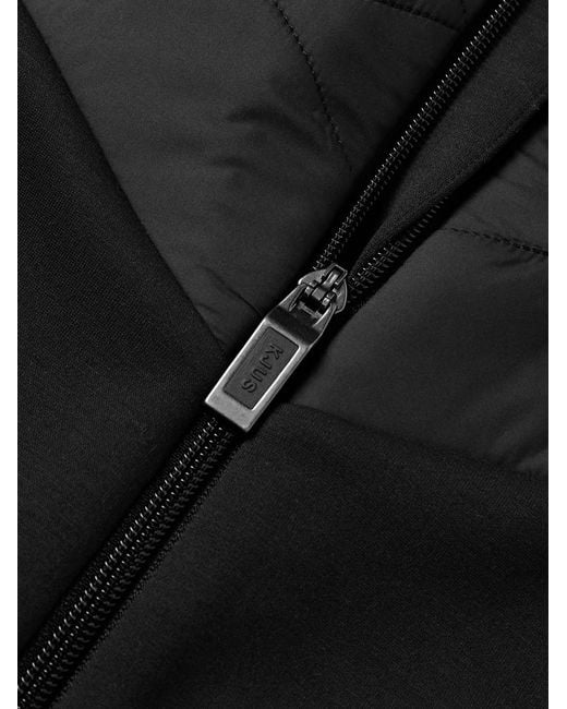 Kjus Black Formula Quilted Shell-Trimmed Tech-Jersey Jacket for men