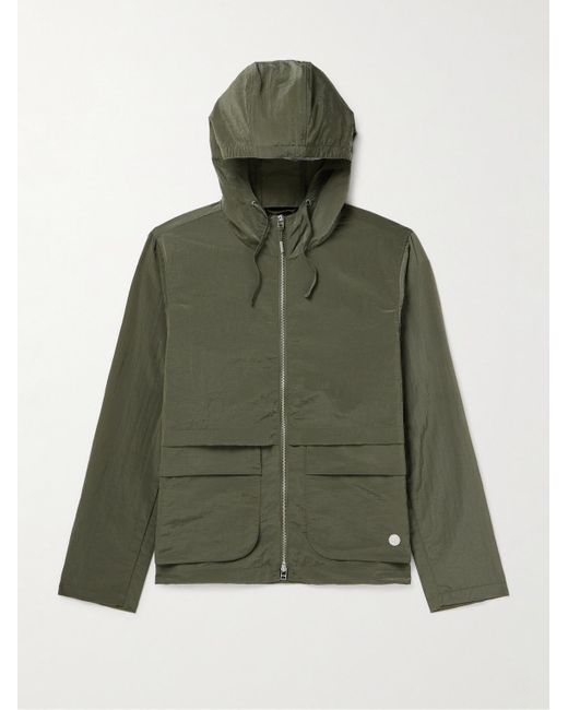 Folk Green Ripstop Hooded Jacket for men