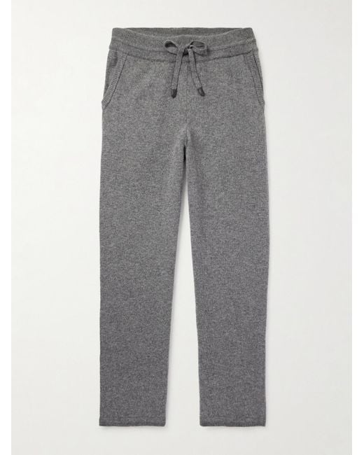 Canali Schmal zulaufende Jogginghose aus einer Woll-Kaschmirmischung in Gray für Herren