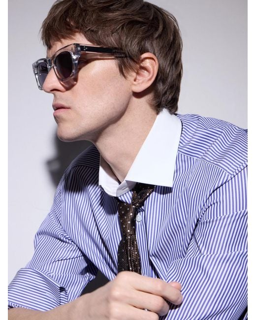 Jacques Marie Mage Metallic Dealan Square-frame Acetate Sunglasses for men