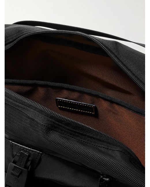 Master Piece Black Scramble Shell And Nylon Oxford Messenger Bag for men