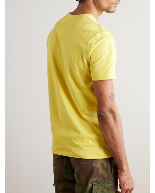 Polo Ralph Lauren Yellow Slim-fit Logo-embroidered Cotton-jersey T-shirt for men