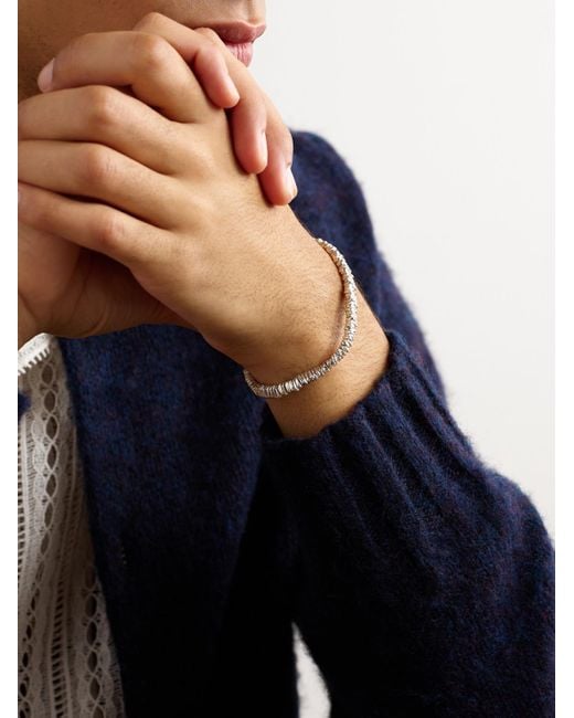 Pilla Sterling And Cord Bracelet di MAOR in Black da Uomo