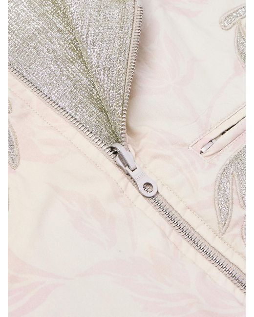 Dries Van Noten Natural Reversible Embroidered Floral-Print Cotton And Lamé Bomber Jacket for men