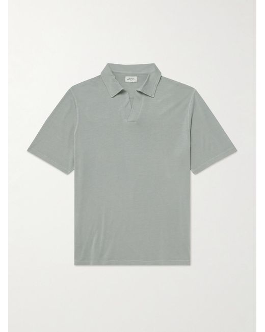 Hartford Gray Lyocell And Cotton-blend Polo Shirt for men