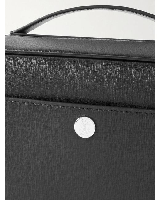 Brunello Cucinelli Black Leather Wash Bag for men