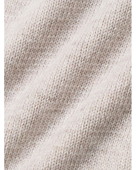 Inis Meáin White Wool And Linen-blend Polo Shirt for men