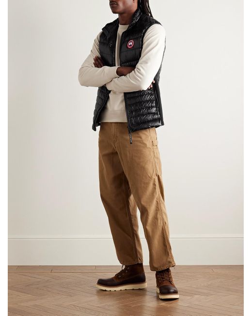 Canada Goose Black Hybridge Lite Slim-Fit Quilted Shell Down Gillet for men
