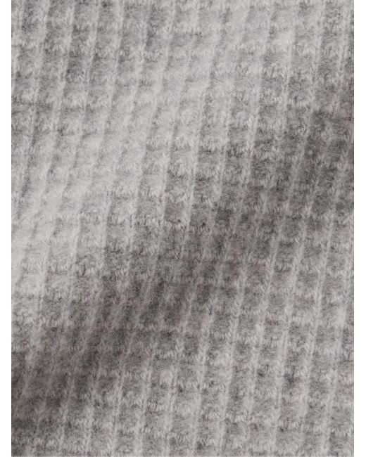The Row Gray Barkley Waffle-Knit Wool And Cashmere-Blend Overshirt for men