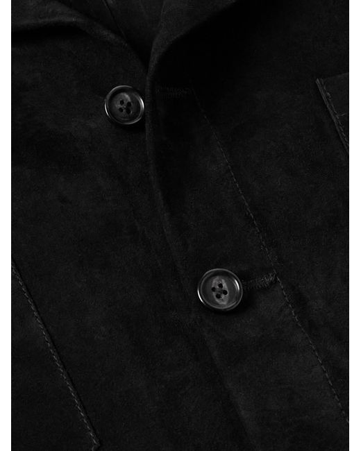 Bode Black Suede Overshirt for men
