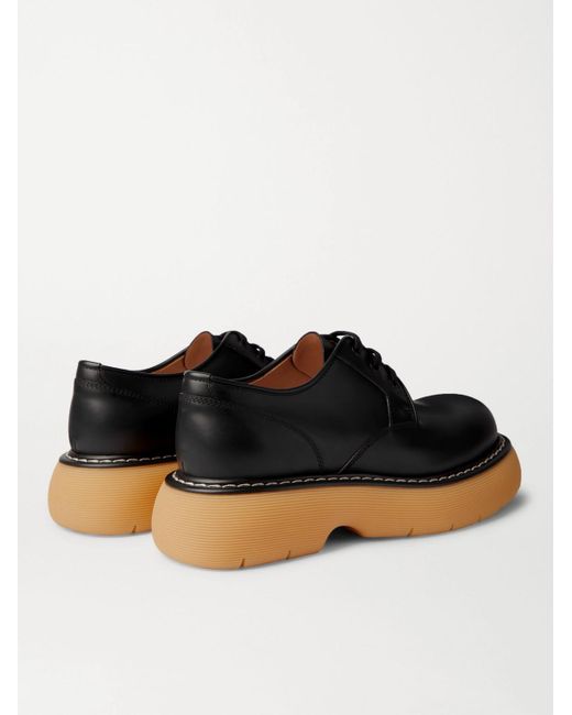 Bottega Veneta Multicolor The Bounce Platform-sole Leather Derby Shoes for men
