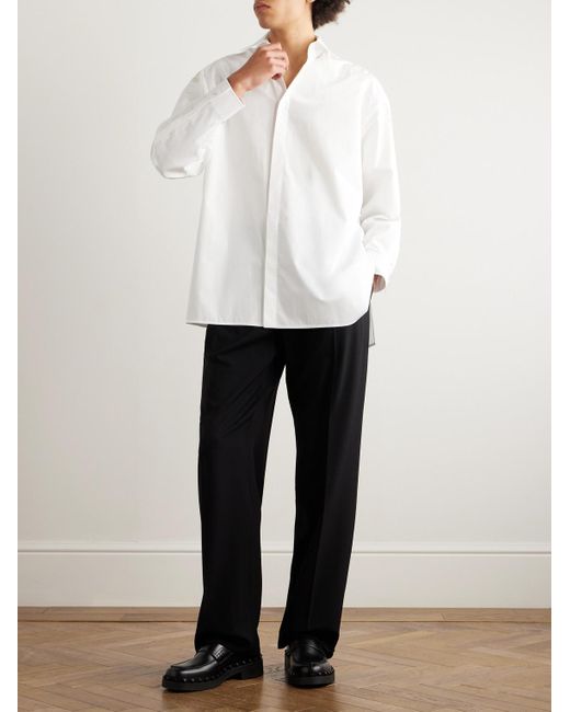 Valentino Garavani White Cotton-poplin Shirt for men