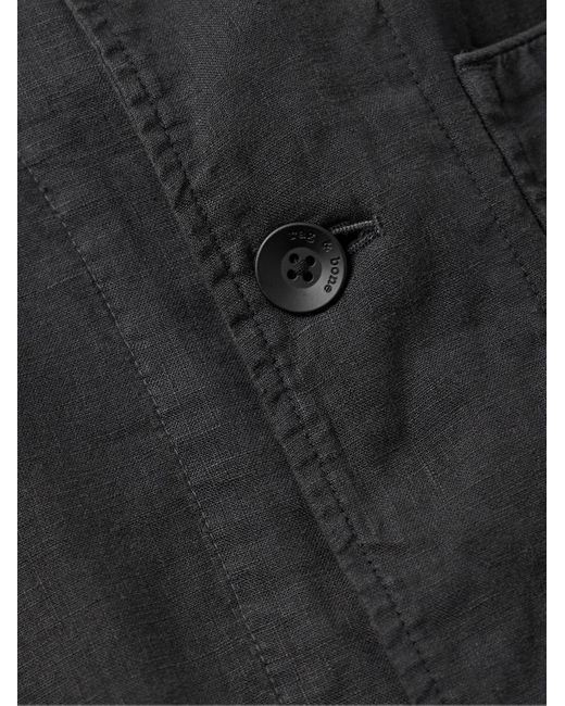 Overshirt in lino Evan di Rag & Bone in Black da Uomo