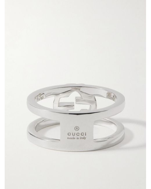 Gucci White Sterling Ring for men