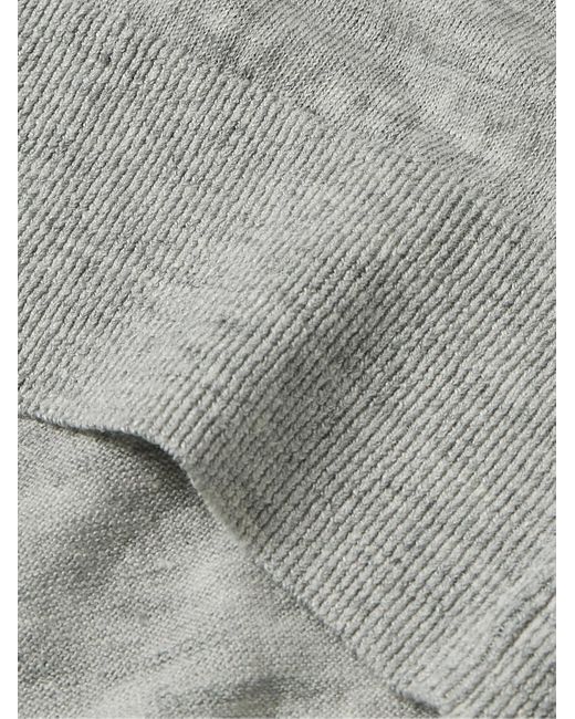 Brunello Cucinelli Gray Linen And Cotton-blend T-shirt for men
